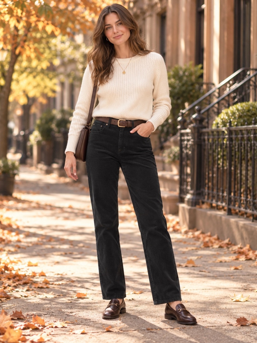 J.Crew Black Corduroy Straight Leg Pants Size 25 Dark Academia Preppy